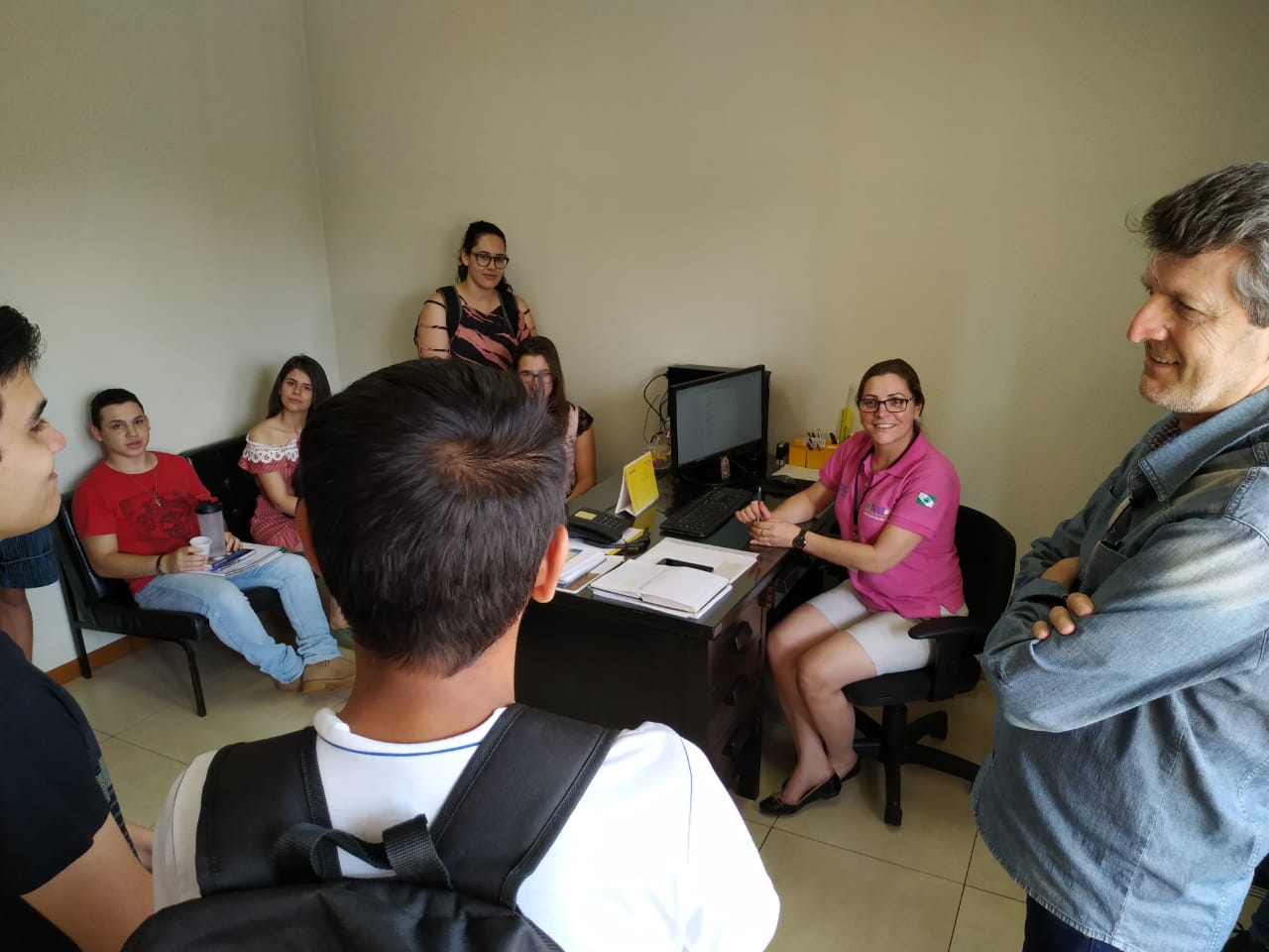 Núcleo de Educação recebeu a visita dos Vereadores Mirins de Laranjeiras do Sul