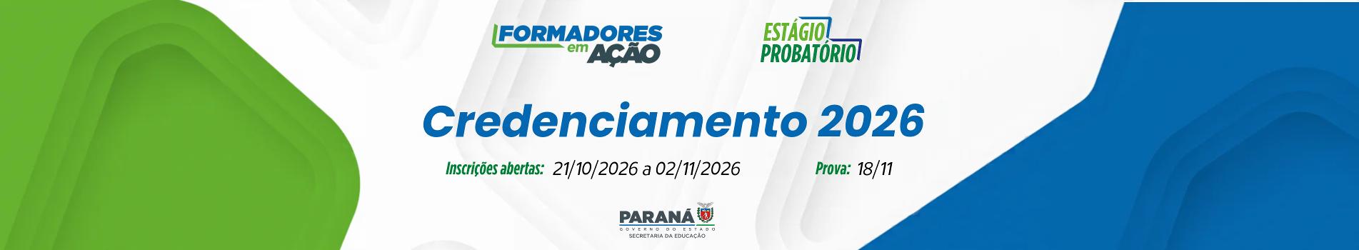 Banner - Formadores em Ação - Credenciamento 2026
