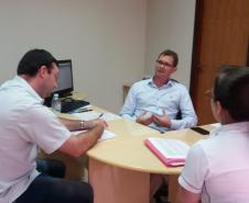 Professor Abimael visita o NRE de Laranjeiras do Sul