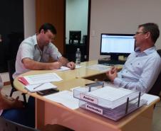 Professor Abimael visita o NRE de Laranjeiras do Sul