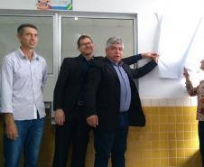 Com a participação da Chefia do NRE, o Município de Cantagalo inaugura mais uma obra na área da Educação