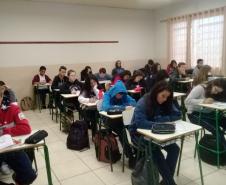 Escolas do NRE de Laranjeiras do Sul estão aplicando hoje as Provas da Olimpíada Brasileira de Matemática