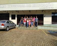Núcleo de Educação recebeu a visita dos Vereadores Mirins de Laranjeiras do Sul