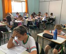 Alunos do Nre de Laranjeiras do Sul realizam nesta terça-feira a Prova Paraná