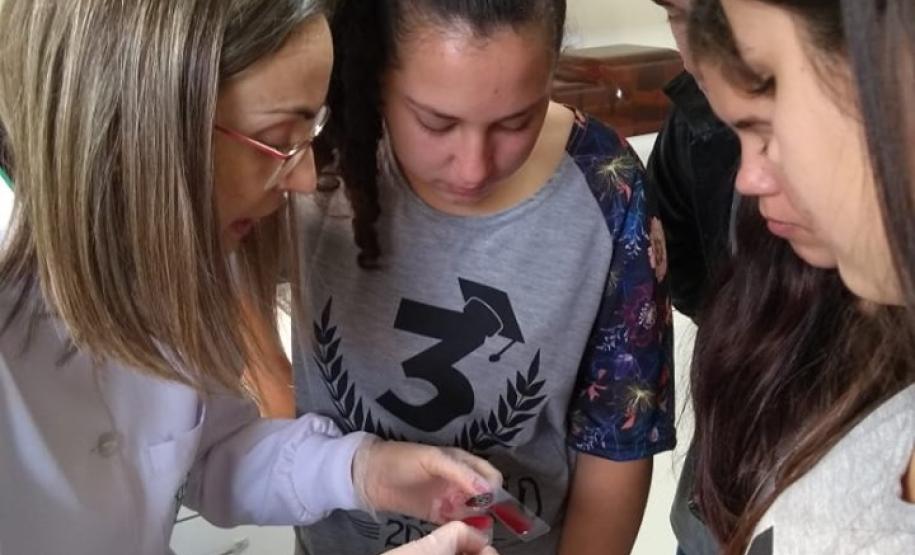 Qual seu tipo Sanguíneo? Foi com essa questão que a professora Valéria Santi iniciou sua aula